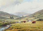 CATTLE GRAZING IN THE GLENS by Charles McAuley at Ross's Online Art Auctions