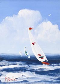 REGATTA DAY by Michelle Carlin at Ross's Online Art Auctions