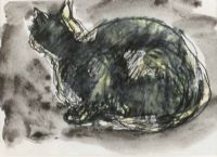 BLACK CAT by Gerard Dillon at Ross's Online Art Auctions