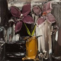 FLOWERS & YELLOW VASE by Colin Flack at Ross's Online Art Auctions