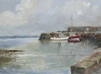 THE HARBOUR, ACHILL by Tom Kerr at Ross's Online Art Auctions