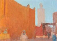 FIGURES & BUILDINGS, NORTH AFRICA by Colin Watson RUA at Ross's Online Art Auctions