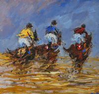 HORSE RACE by Marie Carroll at Ross's Online Art Auctions