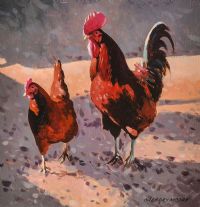 HENS by Gregory Moore at Ross's Online Art Auctions