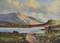 EVENING REFLECTIONS, CONNEMARA by George McCullough at Ross's Online Art Auctions