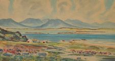 THE TWELVE PINS, CONNEMARA by Tom W. Irwin at Ross's Online Art Auctions