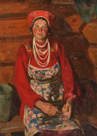 RUSSIAN MILKMAID by E. Camsonov at Ross's Online Art Auctions