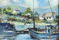 ANNALONG HARBOUR by Gladys Maccabe HRUA at Ross's Online Art Auctions