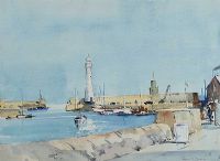 DONAGHADEE HARBOUR by George C. Morrison RUA at Ross's Online Art Auctions
