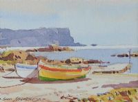 AT DUNSEVERICK by Samuel McLarnon UWS at Ross's Online Art Auctions