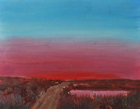 RED SKY OVER THE BOG by Liam Blake at Ross's Online Art Auctions
