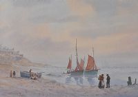 RED SAILS by Edward Emerson at Ross's Online Art Auctions