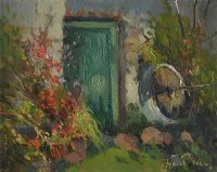 THE GREEN DOOR by Liam Treacy at Ross's Online Art Auctions