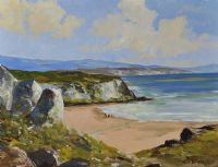 ON THE ANTRIM COAST by Hugh McIlfatrick at Ross's Online Art Auctions