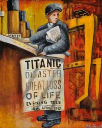 TITANIC NEWS BOY by John Stewart at Ross's Online Art Auctions