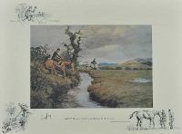 GREAT BANKS THERE WAS BELOW IN THE FIELDS by Charles Johnson Payne (Snaffles) at Ross's Online Art Auctions