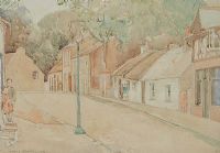 VILLAGE MAIN STREET by Theo J. Gracey RUA at Ross's Online Art Auctions