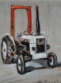 DAVY BROWN TRACTOR by Con Campbell at Ross's Online Art Auctions