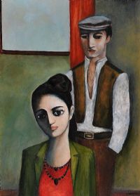 YOUNG COUPLE by Patricia O'Neill at Ross's Online Art Auctions