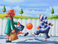 AT PLAY by Irish School at Ross's Online Art Auctions
