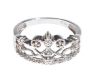 9CT WHITE GOLD AND DIAMOND TIARA RING at Ross's Online Art Auctions
