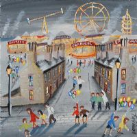 A DAY AT THE FUN FAIR by John Ormsby at Ross's Online Art Auctions