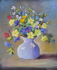 VASE OF FLOWERS by Marjorie Wilson at Ross's Online Art Auctions