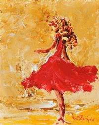 DANCER IN RED by Louise Mansfield at Ross's Online Art Auctions
