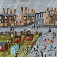 AT THE ALLOTMENTS by John Ormsby at Ross's Online Art Auctions
