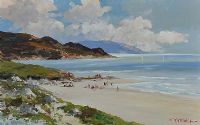 ON THE BEACH by Hugh McIlfatrick at Ross's Online Art Auctions