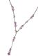 9CT WHITE GOLD PINK SAPPHIRE AND DIAMOND NECKLET at Ross's Online Art Auctions
