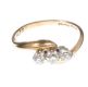 9CT GOLD AND DIAMOND THREE STONE TWIST RING at Ross's Online Art Auctions