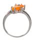 STERLING SILVER TANGERINE OPAL AND WHITE TOPAZ BYPASS RING at Ross's Online Art Auctions