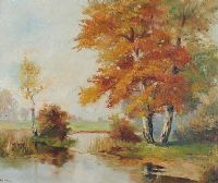 AUTUMN LANDSCAPE by A. Herbe at Ross's Online Art Auctions