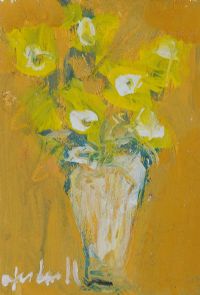 FLOWERS IN A WHITE VASE by Marie Carroll at Ross's Online Art Auctions