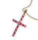 SILVER-TONE METAL AND CRYSTAL BROOCH BY DESIGNER BEN REIG AND GOLD-TONE METAL CRYSTAL CROSS AND CHAIN at Ross's Online Art Auctions