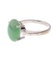 18CT WHITE GOLD JADE AND DIAMOND RING at Ross's Online Art Auctions