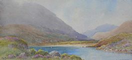 THE BLUE LAKE by George W.  Morrison at Ross's Online Art Auctions