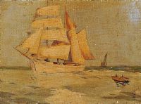 TALL SHIP by Irish School at Ross's Online Art Auctions