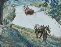 THE LAGAN TOWPATH by Alan Quigley at Ross's Online Art Auctions