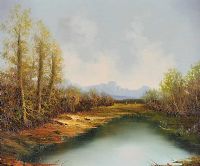 DISTANT MOUNTAINS by L. Koenig at Ross's Online Art Auctions