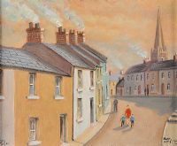 LONG TOWER (OLD DERRY SERIES) by Sean Loughrey at Ross's Online Art Auctions