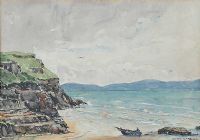 BEACHED ROWING BOAT by George C. Nash at Ross's Online Art Auctions