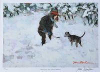 PLAYING IN THE SNOW by James MacKeown RUA at Ross's Online Art Auctions