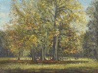 AUTUMN TREES by Wilfred Haughton RUA at Ross's Online Art Auctions