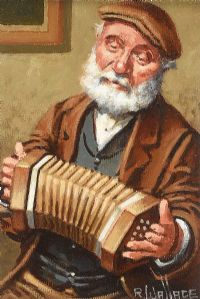 CONCERTINA PLAYER by Roy Wallace at Ross's Online Art Auctions
