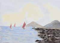 RED SAILS by William Lindsay at Ross's Online Art Auctions