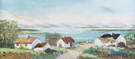 IRISH COTTAGES by Alfred Hutchinson at Ross's Online Art Auctions