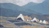 IRISH THATCHED COTTAGES by Paul Henry RHA at Ross's Online Art Auctions
