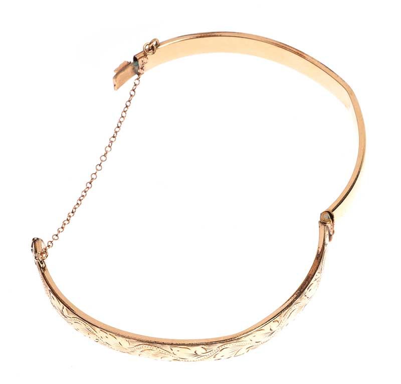 1/5TH 9CT ROLLED GOLD BANGLE